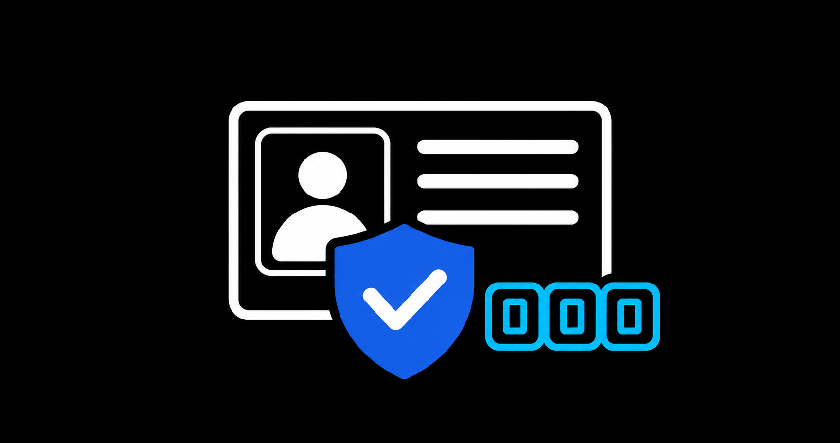 Ilustração de dados de identidade protegidos e validados para testes de software